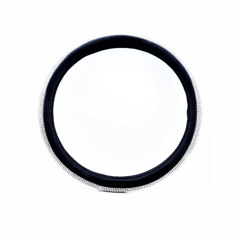  Steering Wheel (Black Diamond Encrusted Leather) Cover - SWC 001