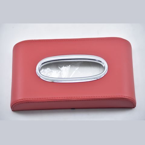 Red Leather Tissue Box Napkin Holder - RNH15