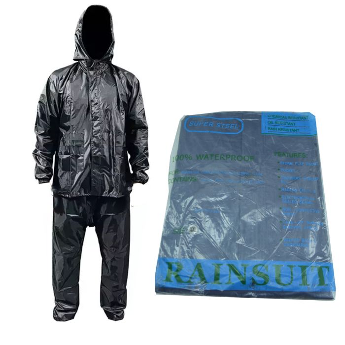 Super Steel Waterproof Coverall PVC (W/Jacket,Trousers, Hood) - SSP2316