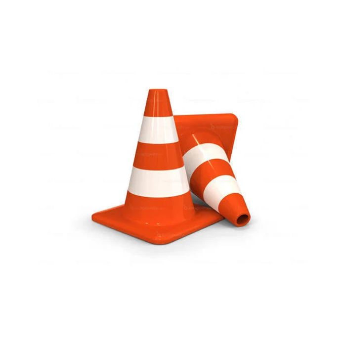 Traffic Reflative Rubber Safety Cone (50cm) - 5316649