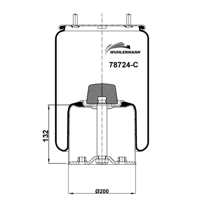 Air Springs Complete With Pistons - 78724-C