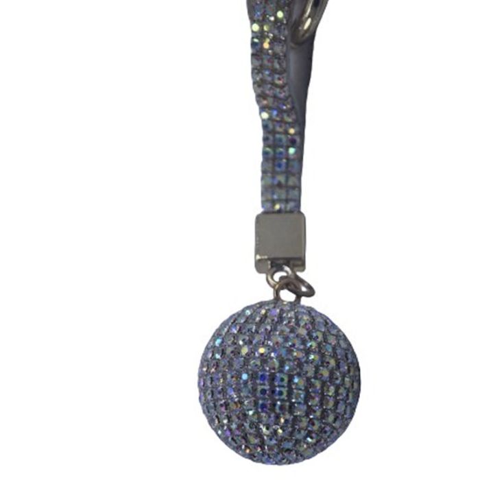 Crystal Sparkle Ball Key Chains - CSB-08-KC (Ultra Silver)