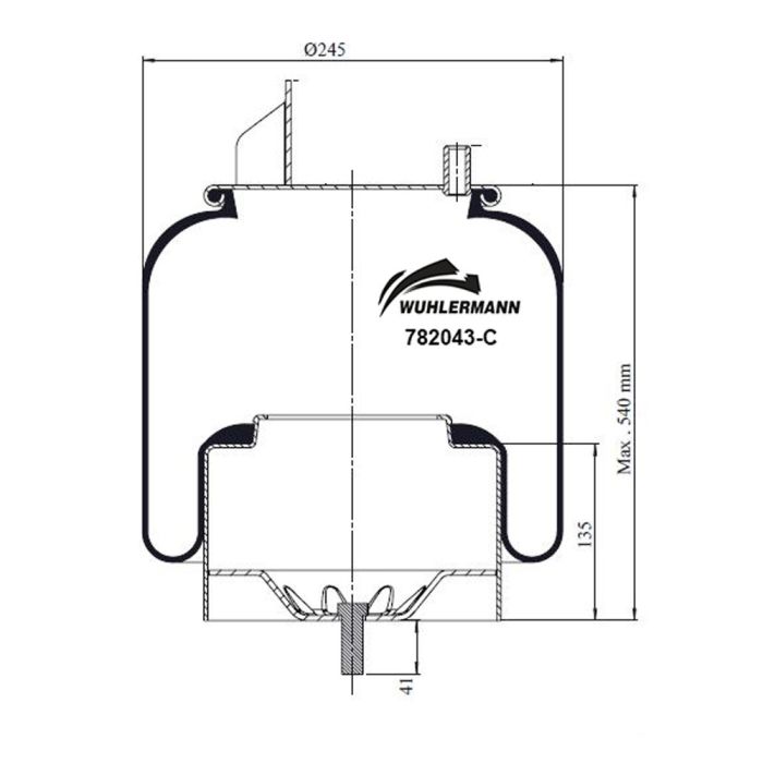 Air Spring with Metal Parts - 782043-C