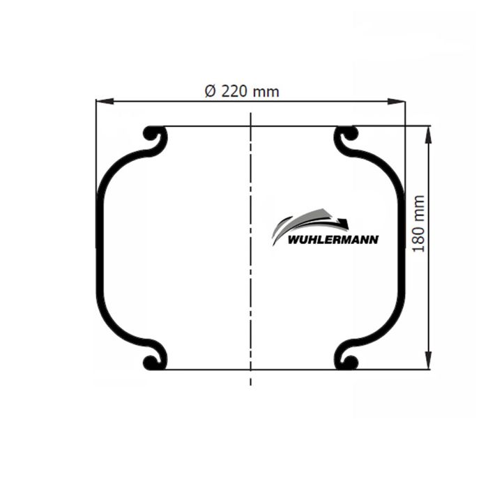 Convoluted Air Spring - 1RC-220-60