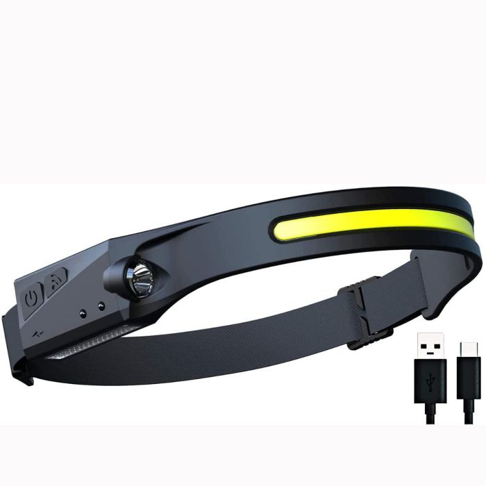 Rechargeable Sensor Headlight New Silicone COB LED - X002XG8Z4X