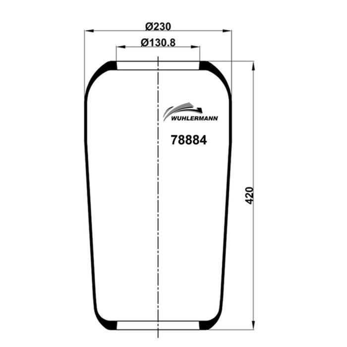 Rolling Lobe Air Springs - 200029-WH
