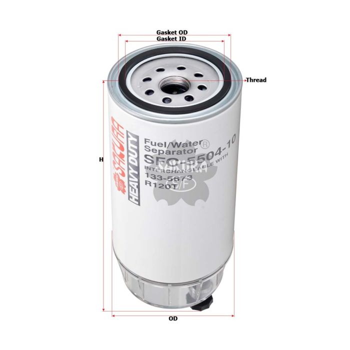 Sakura Fuel/Water Separator (133-5673/5100) - SFC-5504-10B