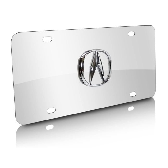 3D Acura Logo Stainless Steel License Plate - AC1005