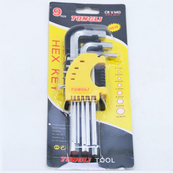 Tongli Hex Allen Key Medium (Set) 9 Pieces - D249