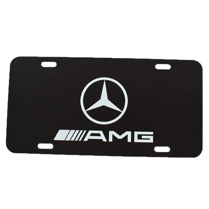 3D Benz-CLK Logo Stainless Steel License Plate - BZ1009