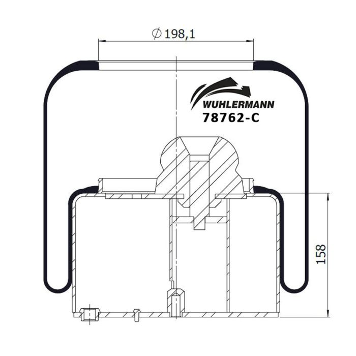 Air Springs Complete with Metal Piston - 78762-C