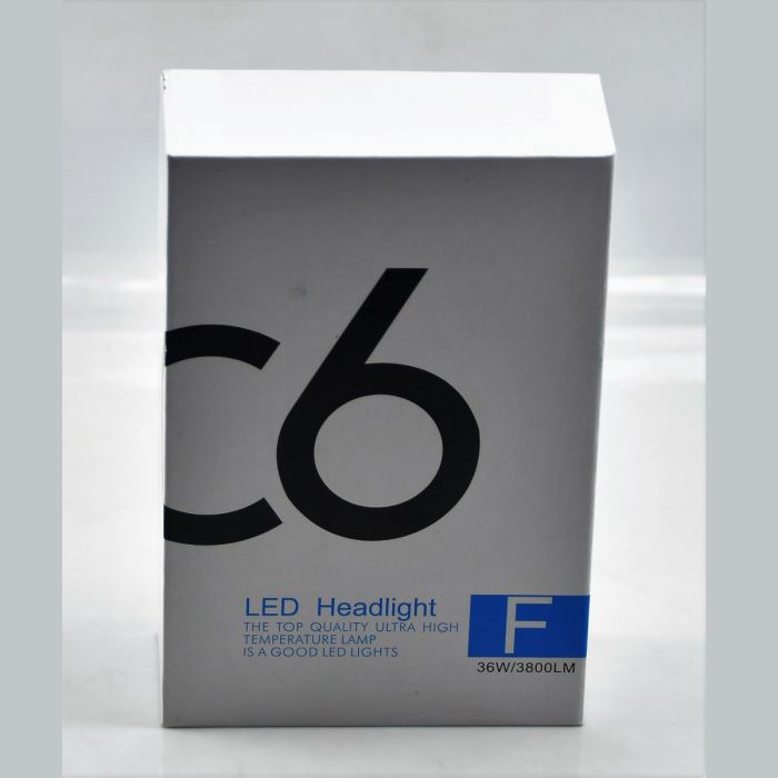 C6 White Led Headlight 3800LM - 36W - 9005