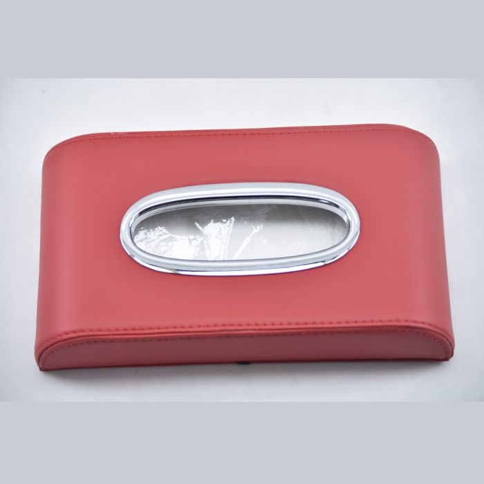 Red Leather Tissue Box Napkin Holder - RNH15