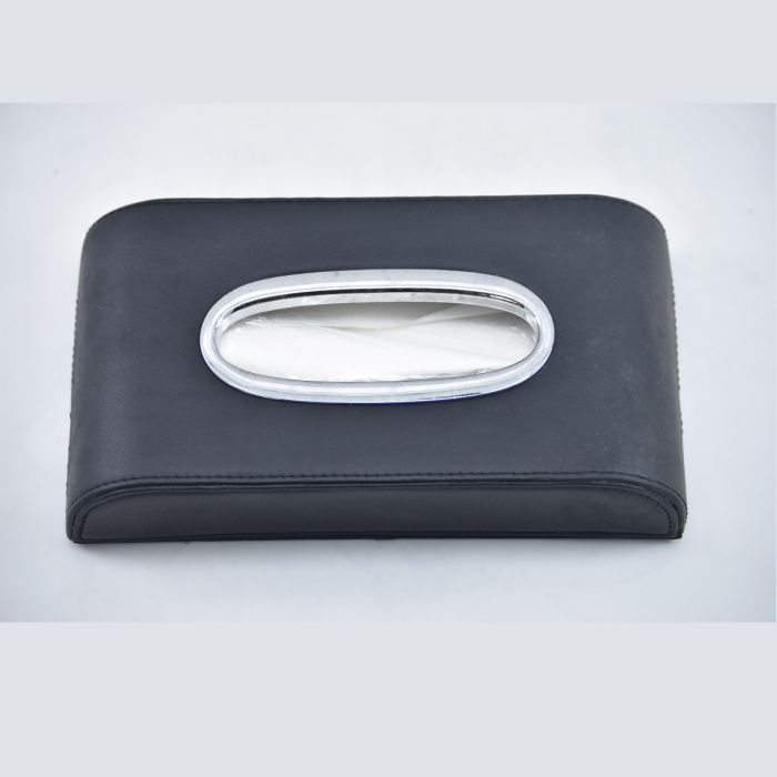 Black Leather Tissue Box Napkin Holder - BNH15