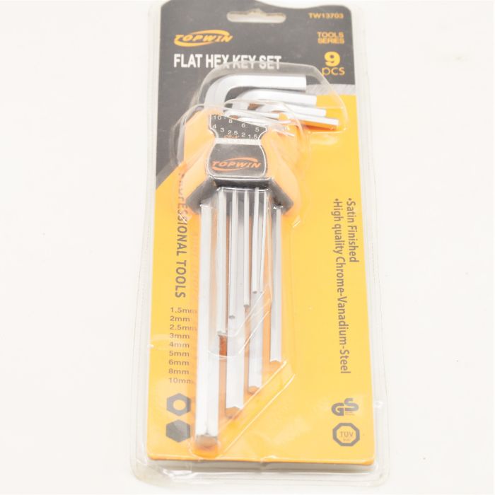 Topwin Flat Key Hex Set 9 pieces - TW13703