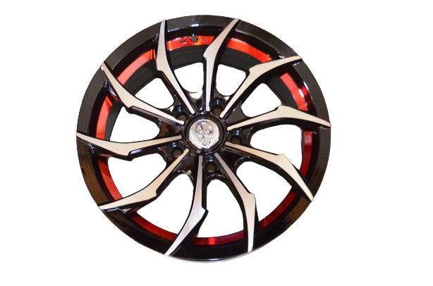 Alloy Wheel Rims -(Black&Red) - WH016