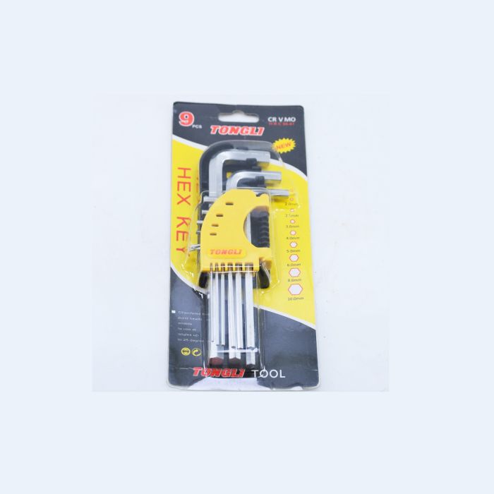 Tongli Hex Allen Key Medium (Set) 9 Pieces - D249