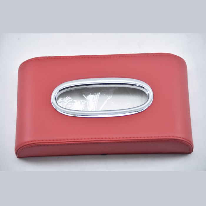 Red Leather Tissue Box Napkin Holder - RNH15
