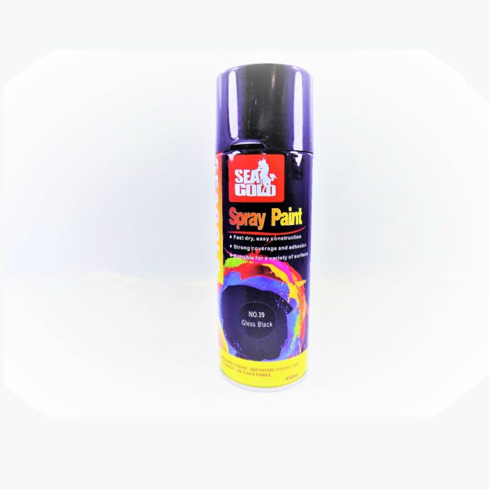 Sea Gold Spray Paint (Gloss Black) - 450ml