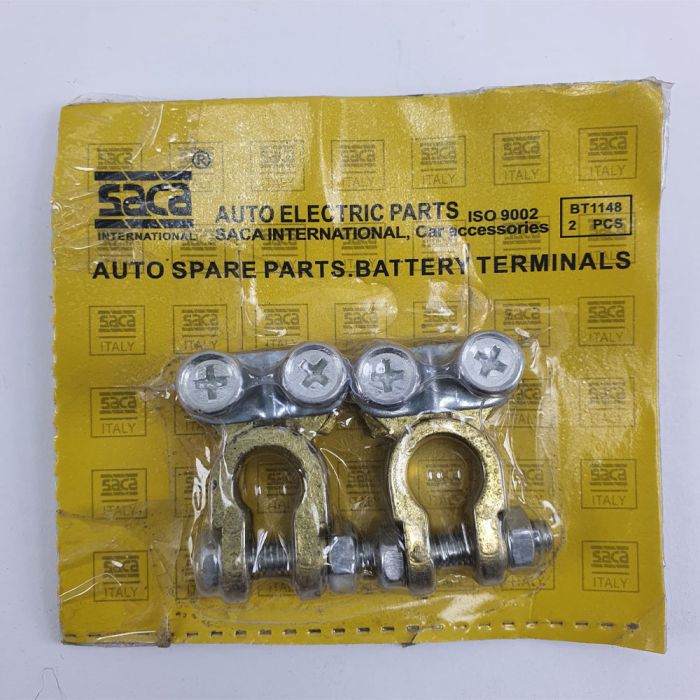 Battery Terminal Set-Silver-Saca
