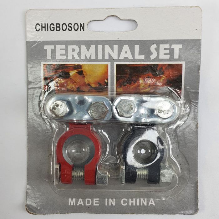 Battery Terminal Set-Red & Black-Chigboson