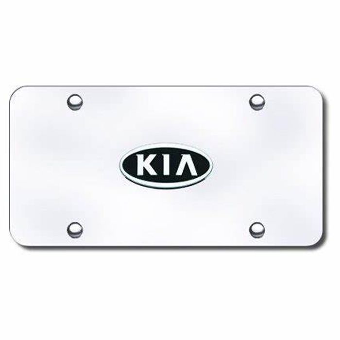 3D Kia Logo Stainless Steel License Plate - KI1012