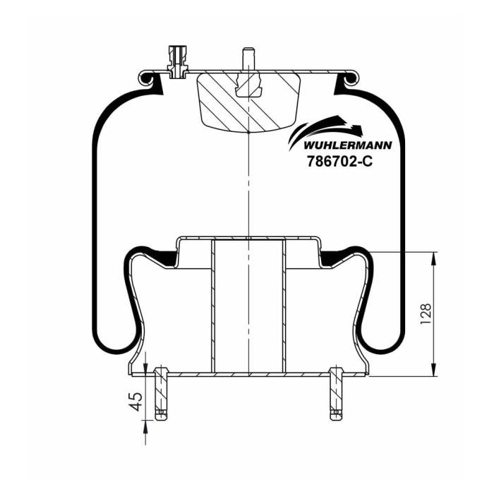 Air Spring with Plastic Piston - 786702-C