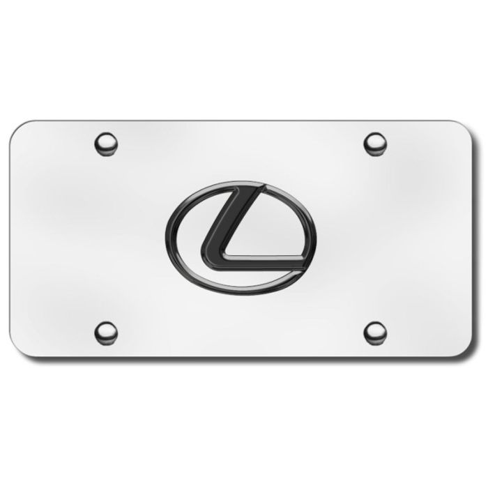 3D Lexus Logo Stainless Steel License Plate - LX1001
