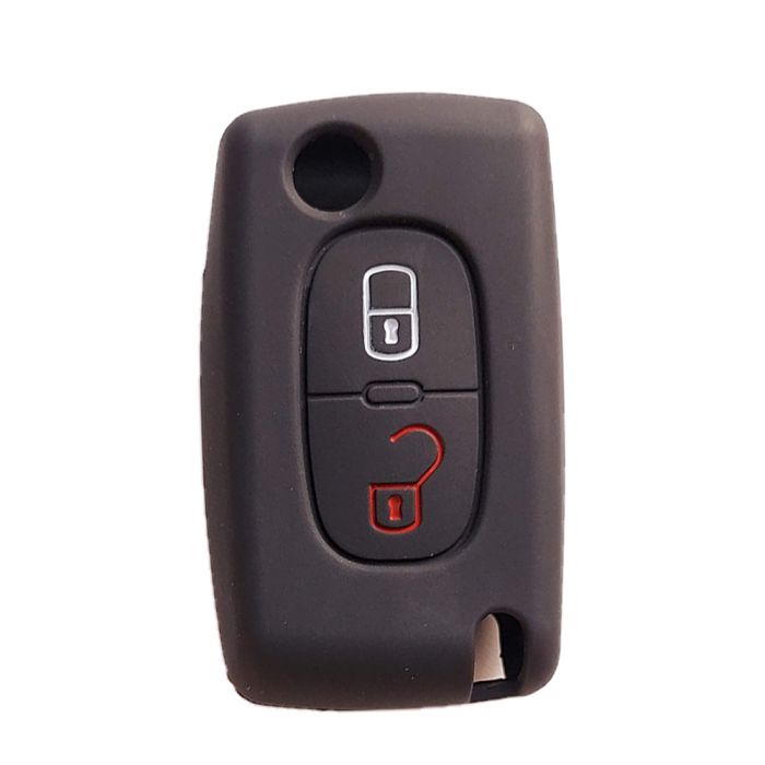 Silicone Car Key Case Fob Shell Holder (Peugeot) - PG63436