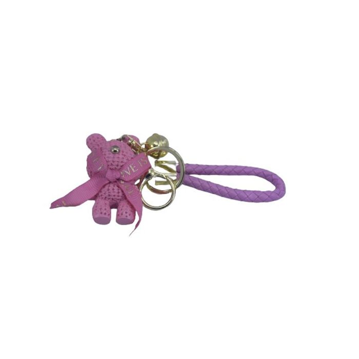 Teddy Bear Keyring-(Pink)-BTG-7098