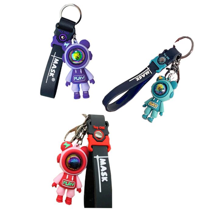 Masked Teddy Key Holder (Fancy) - PJKY100