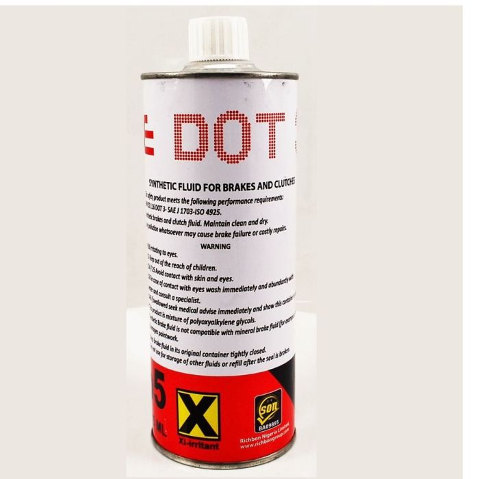  Synthetic Brake Fluid DOT 3 (485ml) - SAE J1703