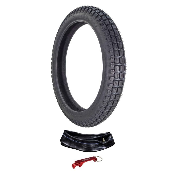 Motorcycle Tire with Tube - 300-17