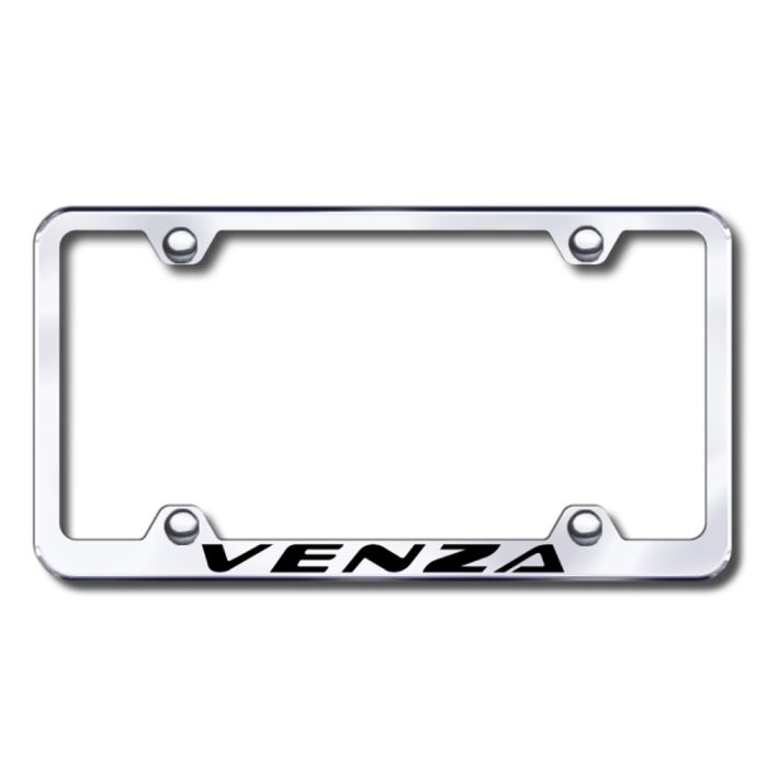 3D Venza Logo Stainless Steel License Plate - VZ1004