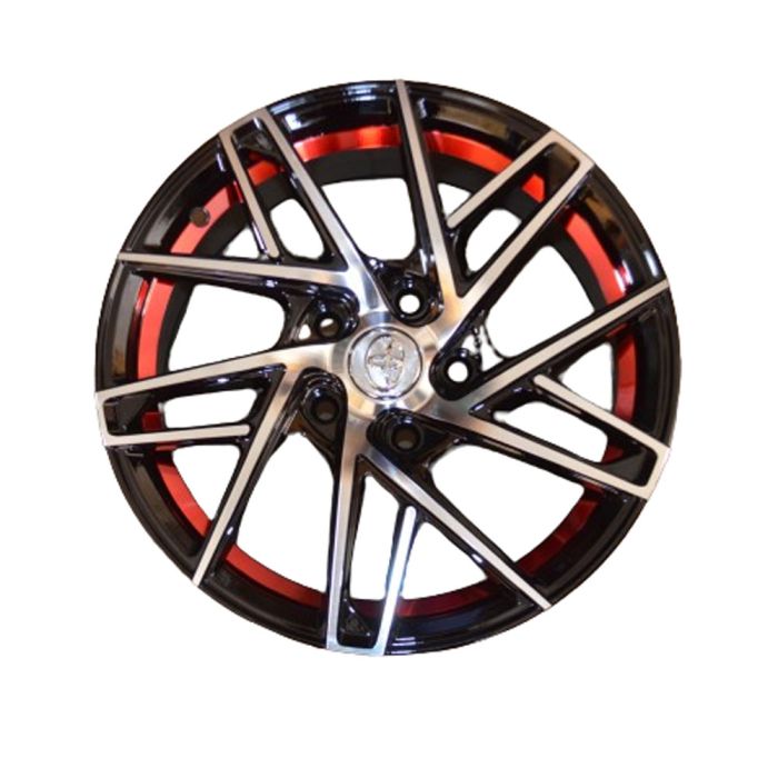 Alloy Wheel Rims (Silver Black-Red) - AWR016