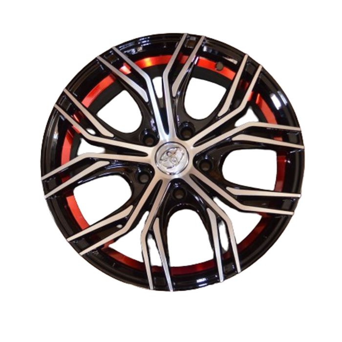 Alloy Wheel Rims (Silver Black-Red) - AWR020