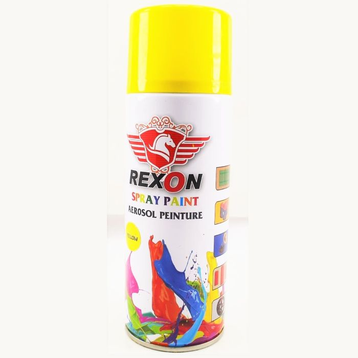 Rexon Spray Paint (Yellow Aerosol Peinture 400ml) - A408